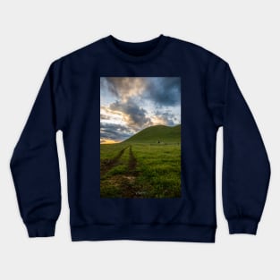 Golden Hour at Mount Elephant, Derrinallum, Victoria, Australia Crewneck Sweatshirt